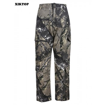 XIKTOP Camouflage Cargo Pants Women Autumn 2022 Vintage Pockets Trousers Harajuku Y2k Pants Casual Hipster Streetwear Grunge